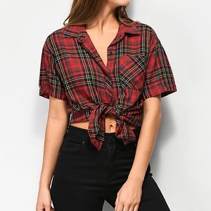 Empyre plaid button down shirt